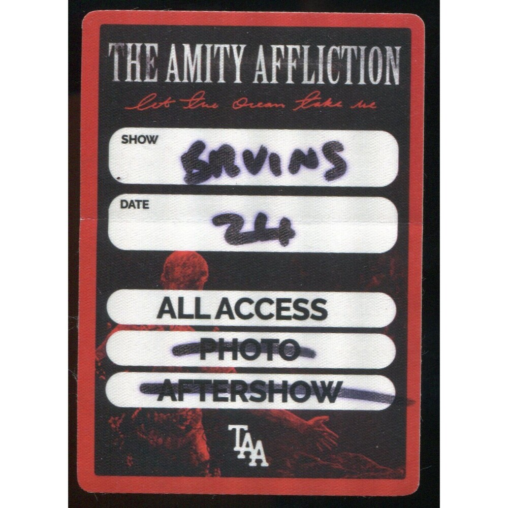 2024 Amity Affliction Backstage Pass All Access Boston MA